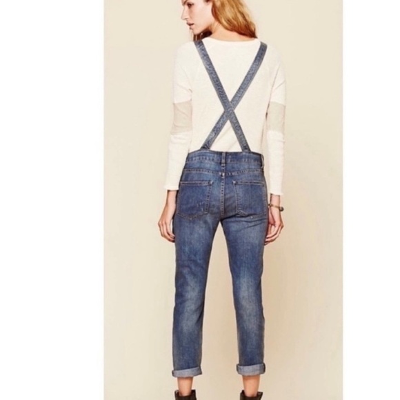 Free People Dark Blue Women's Jeans Overalls - Picture 13 of 15